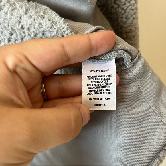 Crown & Ivy Gray Sherpa Open Front Thick Cardigan XL - Picture 5 of 7